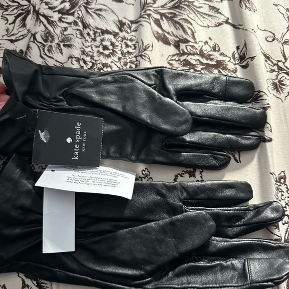 Kate Spade Black Leather Gloves - Picture 5 of 6